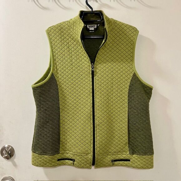 Blast Womens Green Mock Neck Full Zip Vest Jacket With Pockets Size XL - Picture 3 of 11